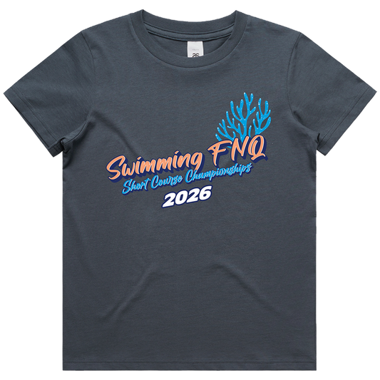 2026 Swimming FNQ Short Course Names T-Shirt - Blue