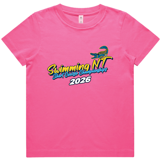 2026 Swimming NT SC Names T-Shirt - Pink