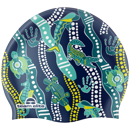 Ocean Dreaming Swim Cap - Blue