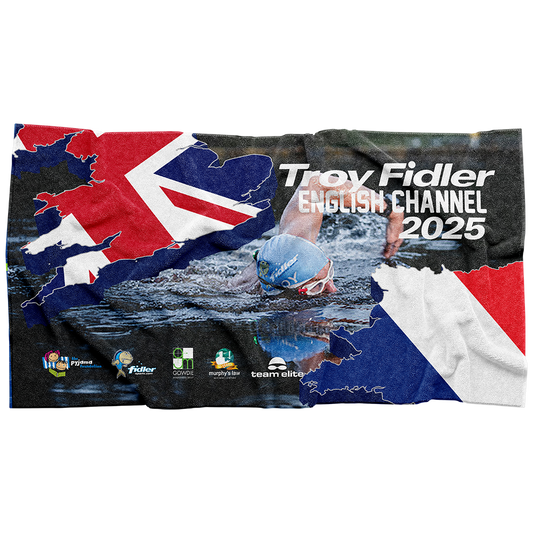Troy Fidler English Channel Swim 2025 - Beach Towel