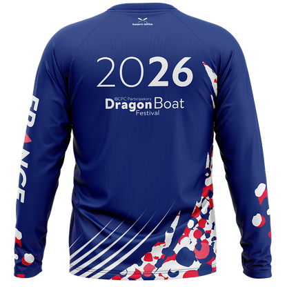2026 FRANCE IBCPC Chemise unisexe à manches longues [Unisex Long-sleeve Shirt] - Bleu