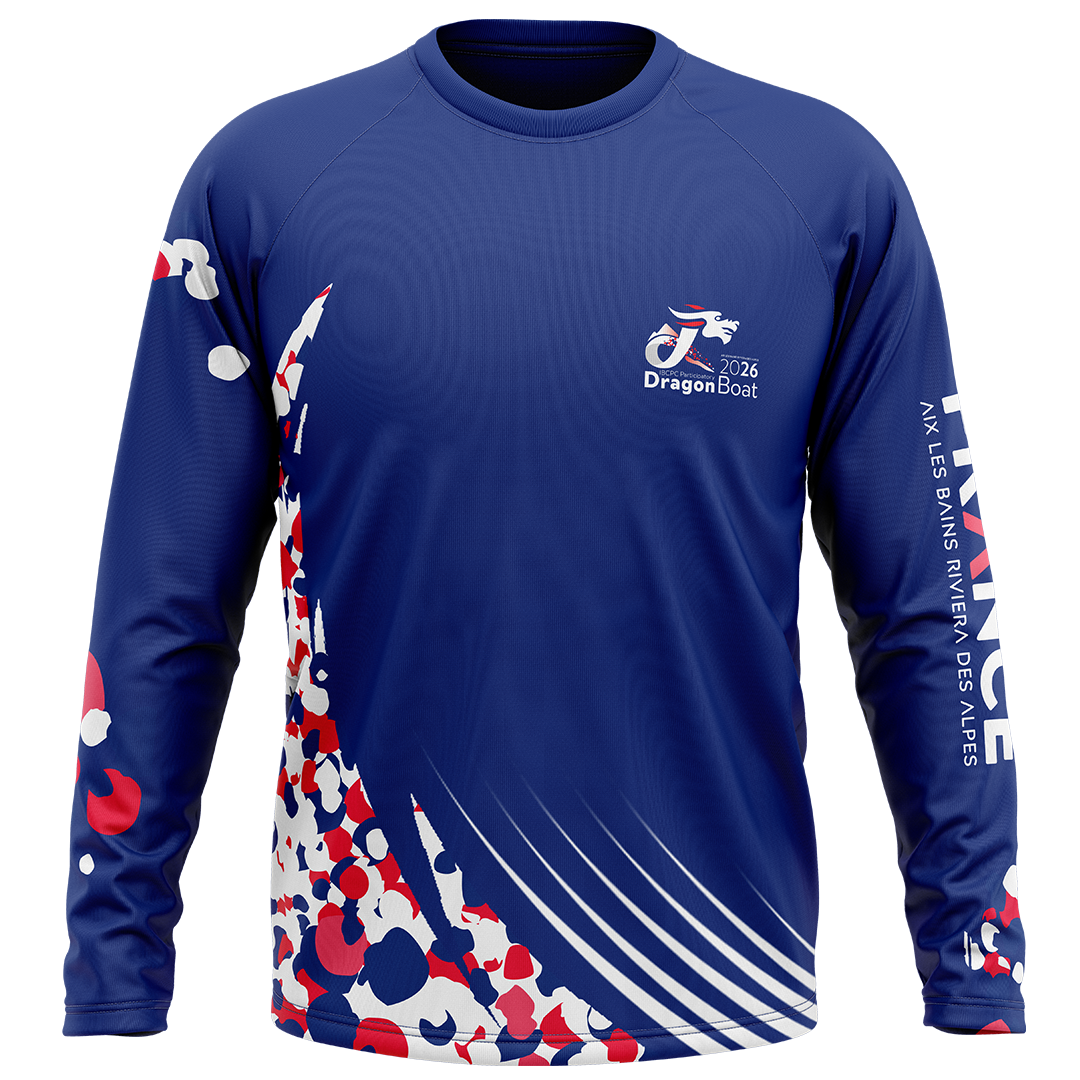 2026 FRANCE IBCPC Chemise unisexe à manches longues [Unisex Long-sleeve Shirt] - Bleu