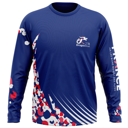 2026 FRANCE IBCPC Chemise unisexe à manches longues [Unisex Long-sleeve Shirt] - Bleu