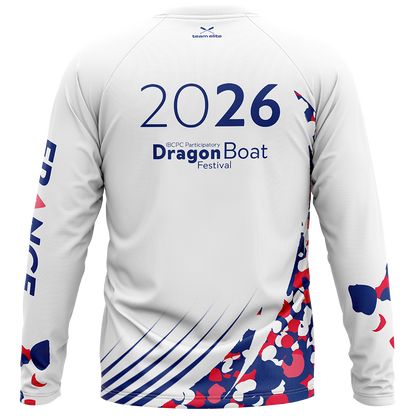 2026 FRANCE IBCPC Chemise unisexe à manches longues [Unisex Long-sleeve Shirt] - Blanc