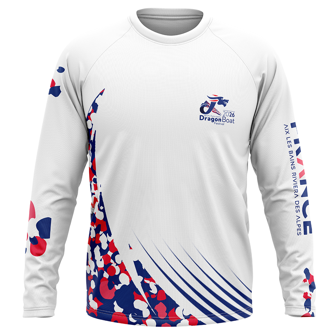 2026 FRANCE IBCPC Chemise unisexe à manches longues [Unisex Long-sleeve Shirt] - Blanc
