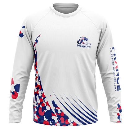 2026 FRANCE IBCPC Chemise unisexe à manches longues [Unisex Long-sleeve Shirt] - Blanc